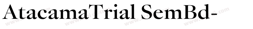 AtacamaTrial SemBd字体转换